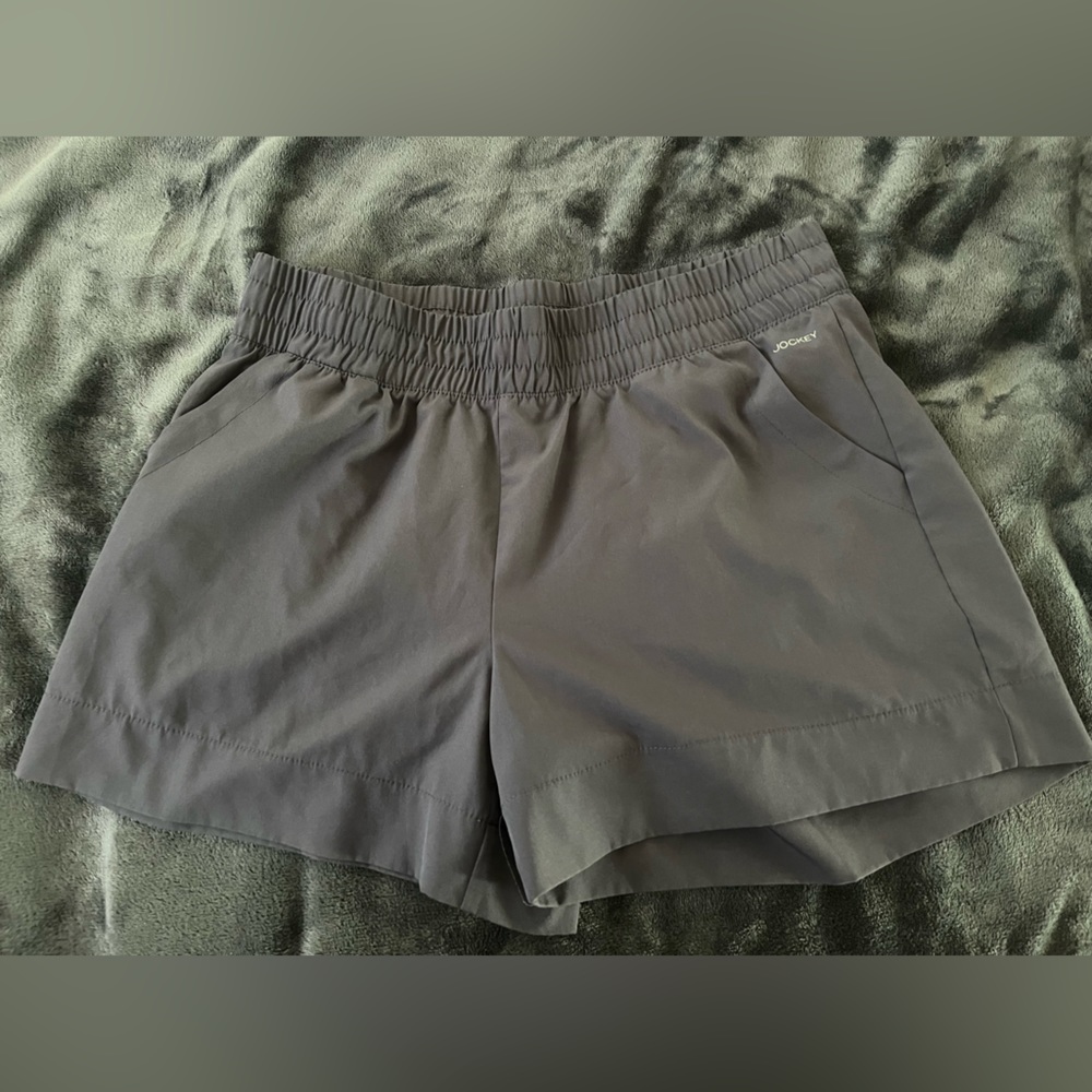 Women’s GREY Woven Jockey Shorts.